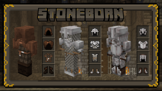 Stoneborn - Amures en cuir-fer-chaines