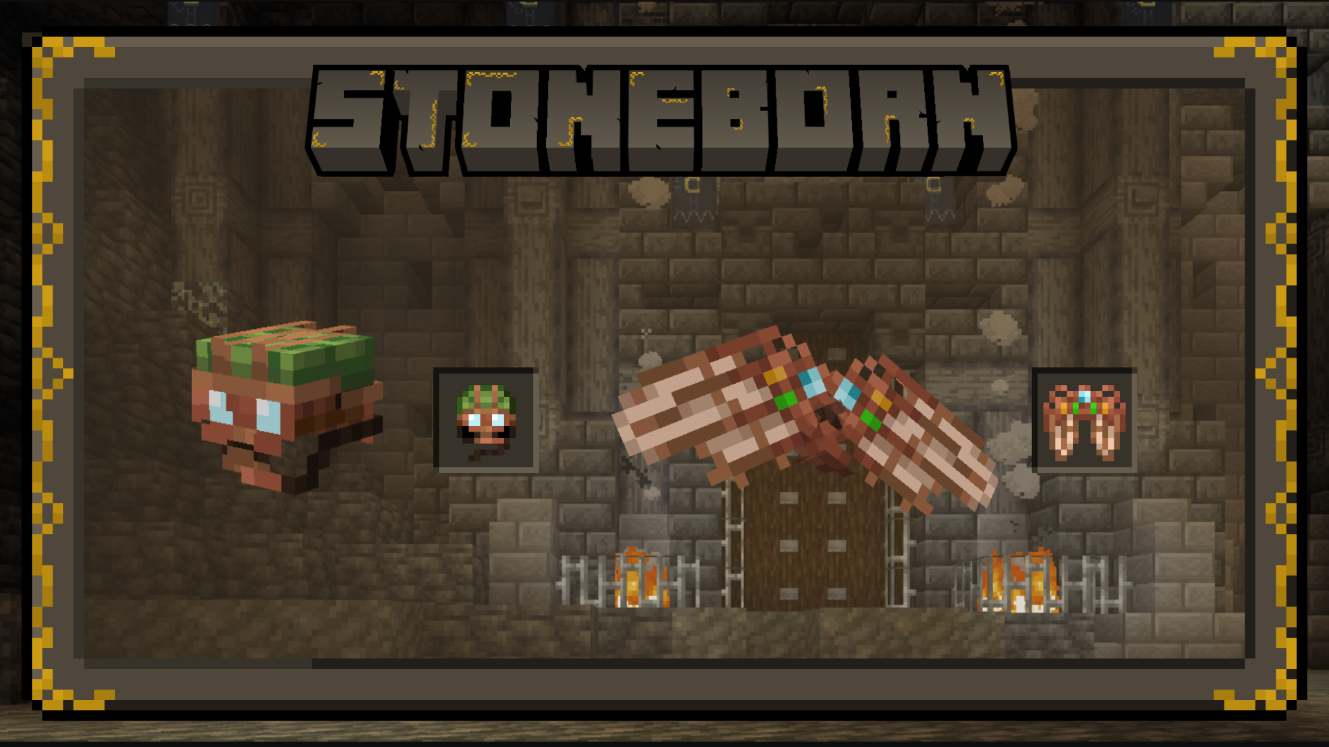 [1.7–1.11–1.12–1.16–1.17–1.18] 16 x 16 [Resource Pack] Stoneborn – Gear Overhaul Carapace-tortue-elytres