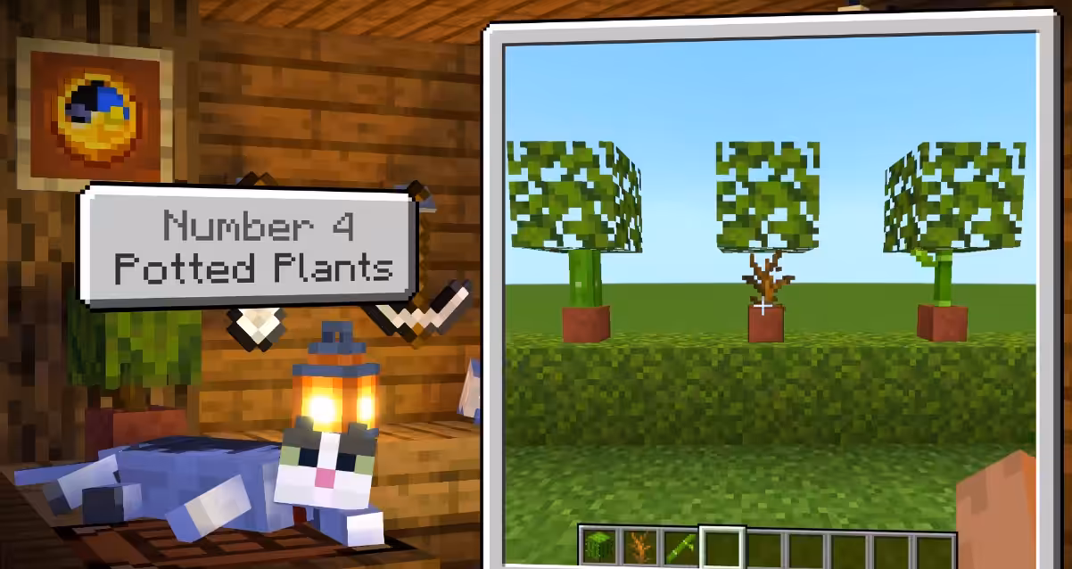 plantes pot minecraft