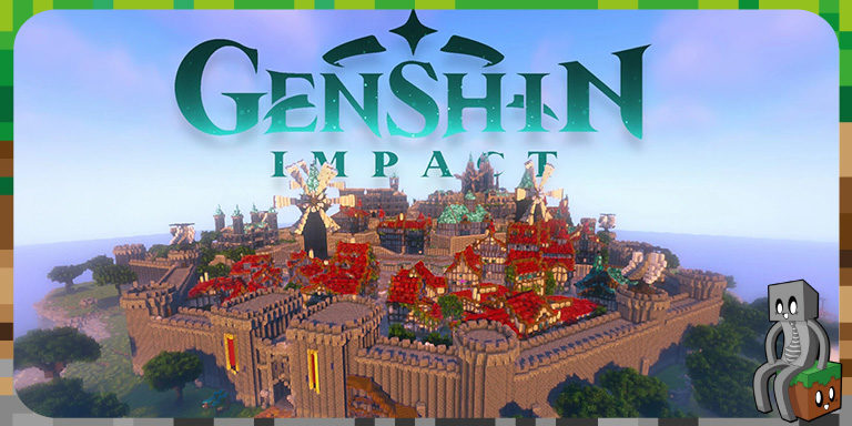 Map Minecraft : Cité de Mondstadt - Genshin Impact