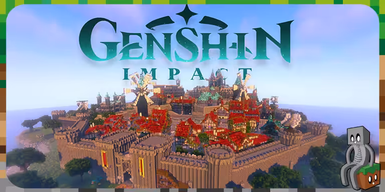 Map Minecraft : Cité de Mondstadt - Genshin Impact