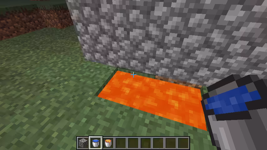 eau dans lave minecraft
