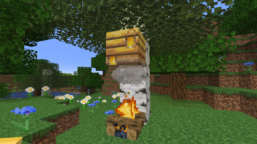 fumoir ruche abeille minecraft