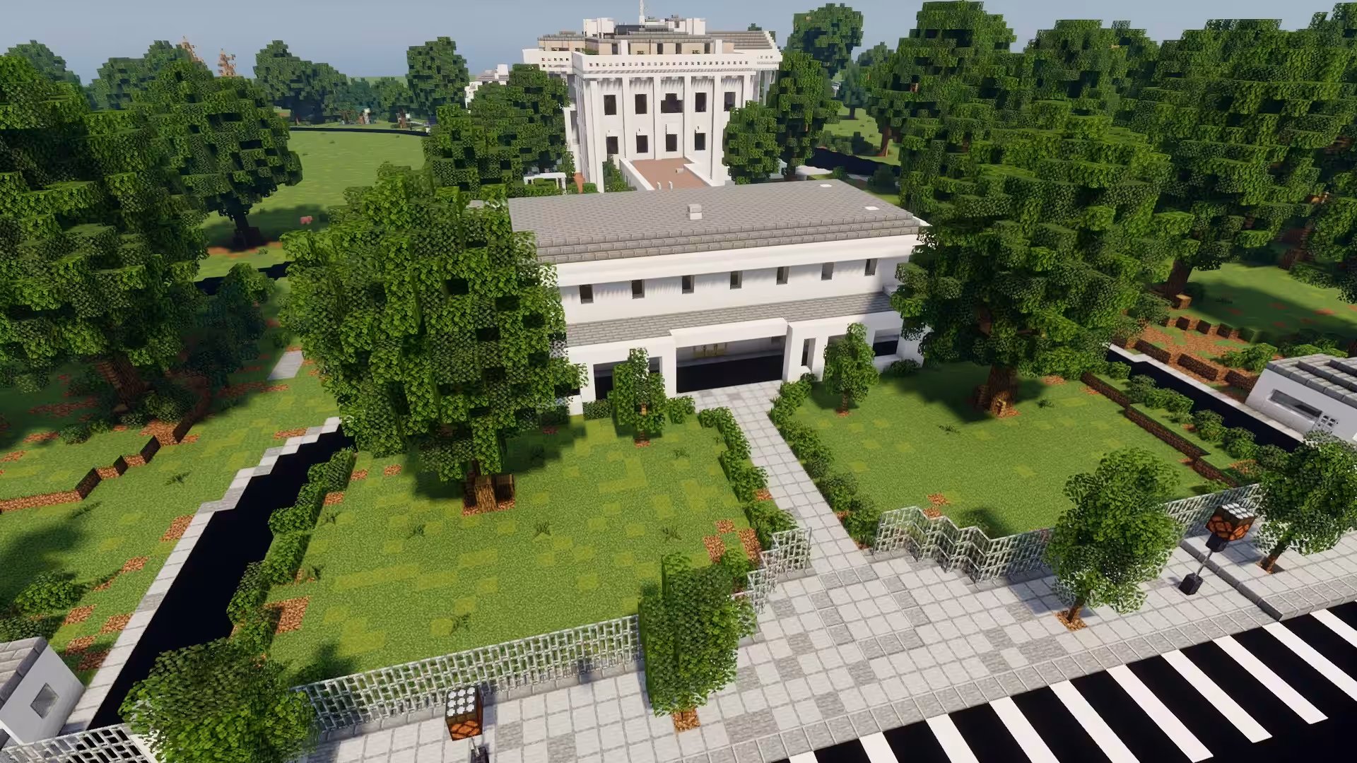 aile est maison blanche