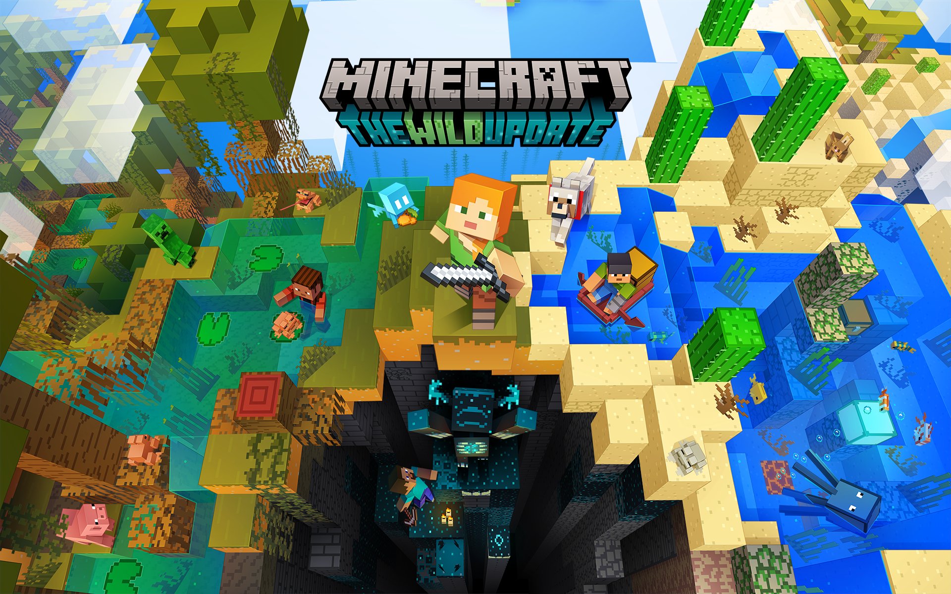 Обновление майнкрафт 2024 года. Minecraft 1.19 дикое обновление. Варден майнкрафт 1.19. The Wild update майнкрафт. Обои майнкрафт.