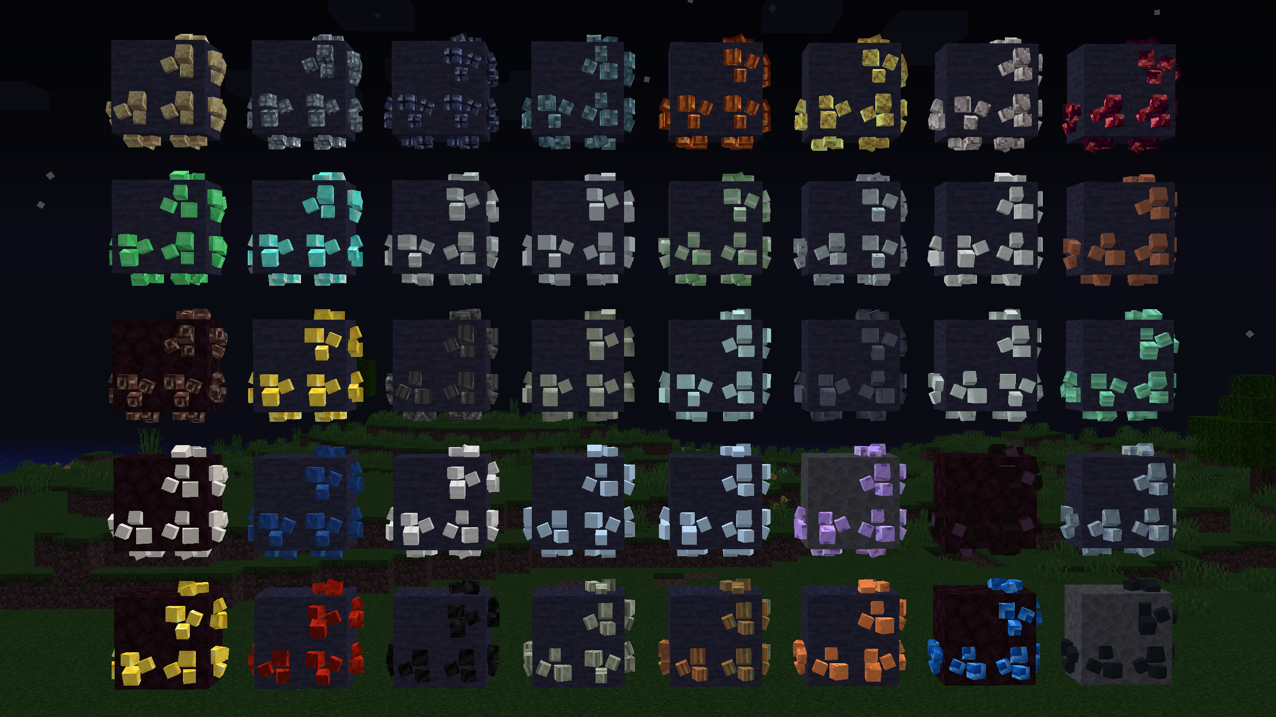 Better 3D Ores - Tous les Minerais de nuit