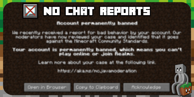 Mod : No chat reports