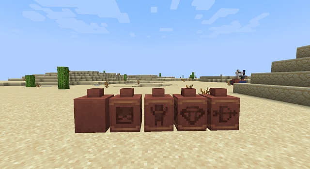 Les differents types de pots decoratifs dans Minecraft