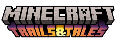 Le logo de la mise à jour 1.20 de minecraft du nom de Trails & Tales