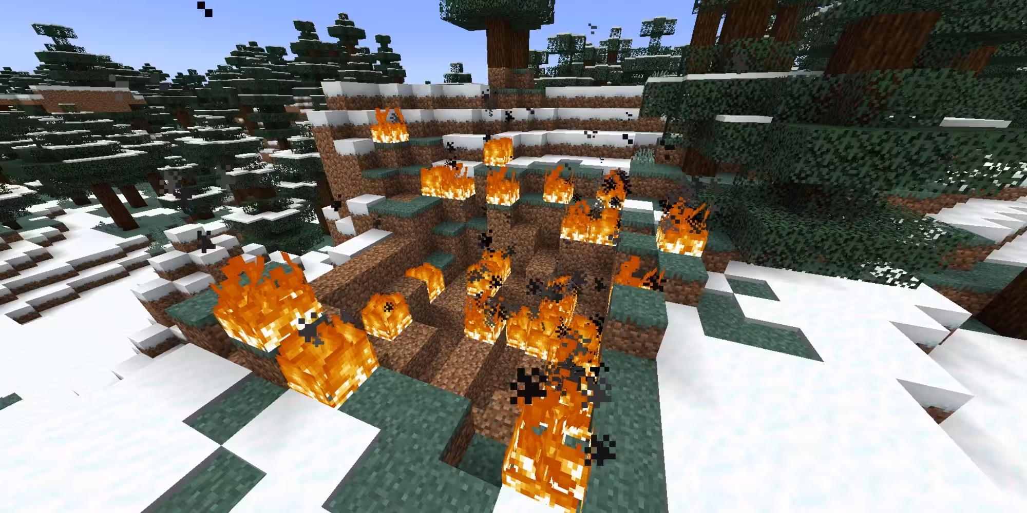 Minecraft explosion left by respawn anchor