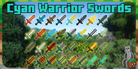 cyan warrior swords