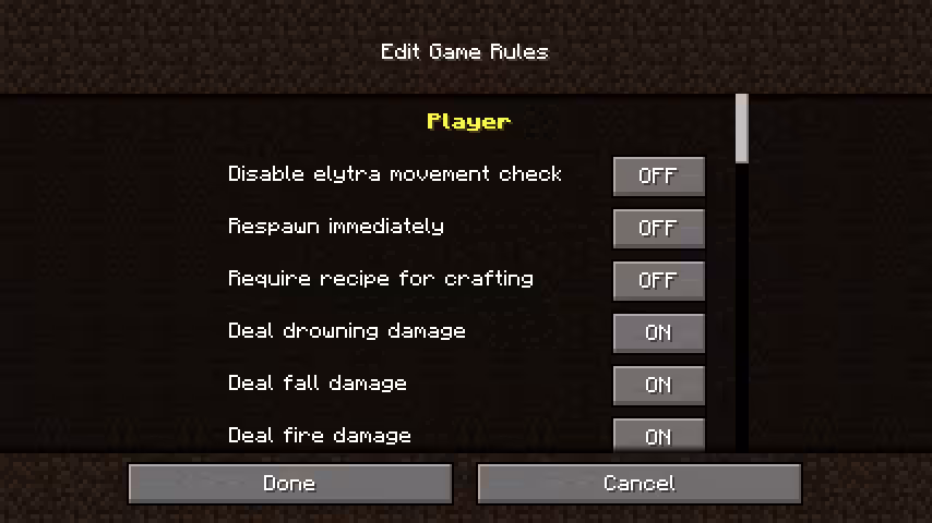 Edit Game Rules