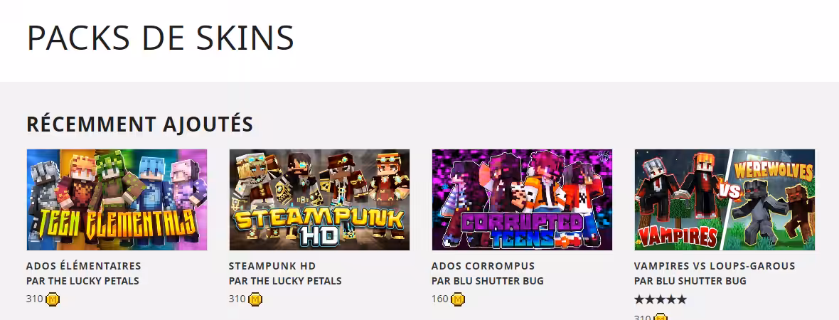 packs de skins