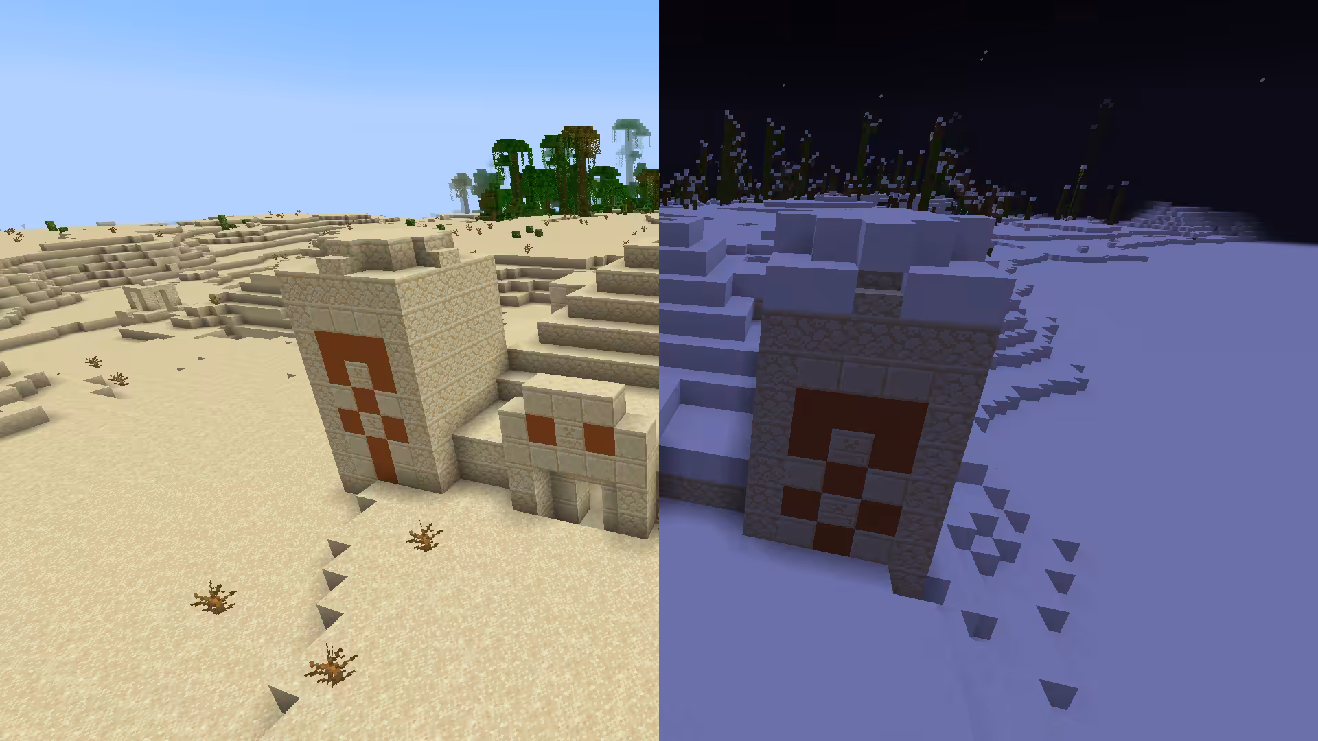 avant et apres mod Frozen Apocalypse