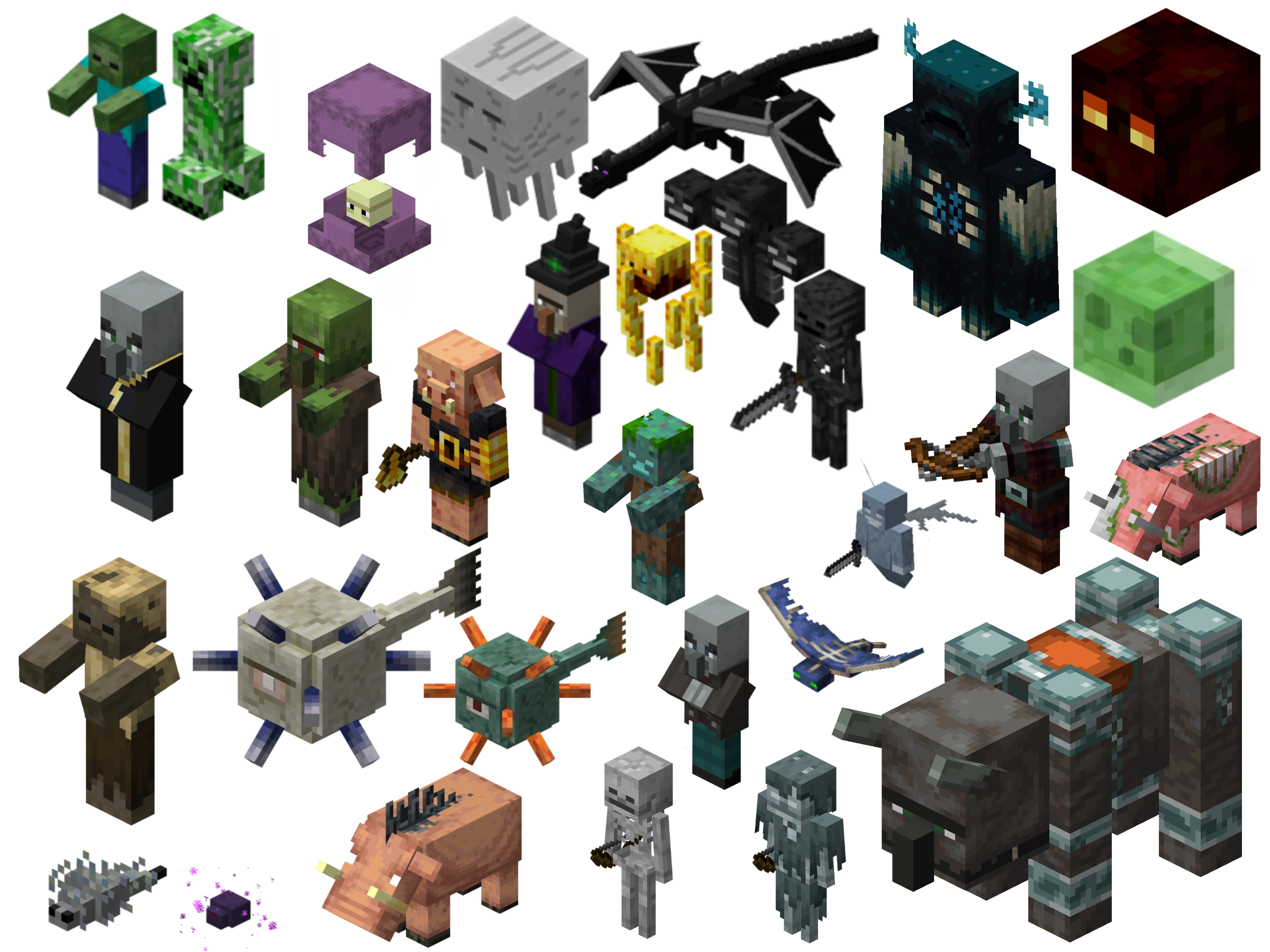 creatures hostiles minecraft