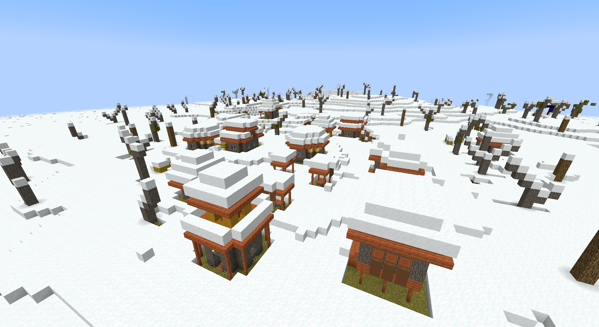 village sous la neige mod frozen apocalypse
