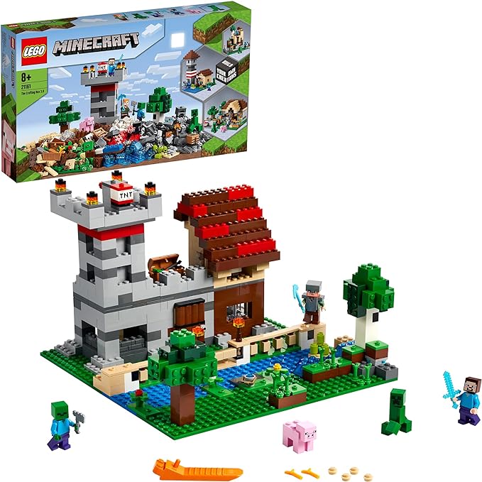 LEGO Minecraft 21243 Les Pics Gelés, Jouet Enfants 8 Ans, avec Figuri