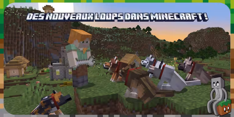 De nouveaux loups arrivent dans Minecraft ! Loups Minecraft