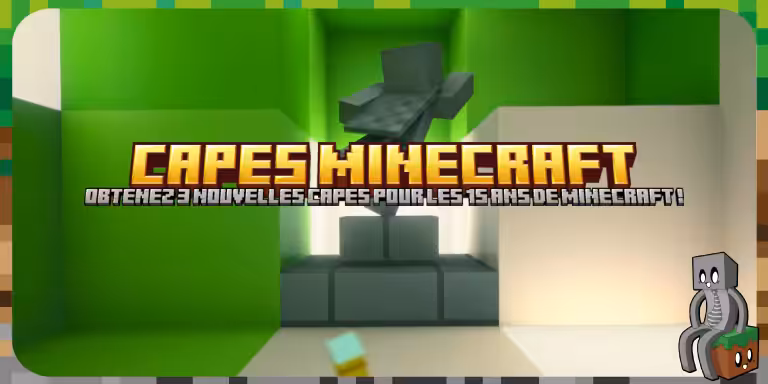 Capes pour les 15 ans de Minecraft