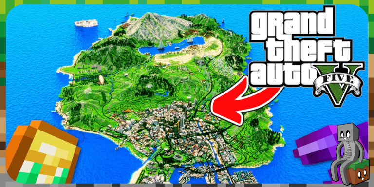 Un joueur reproduit la carte de GTA 5 dans Minecraft en mode Hardcore