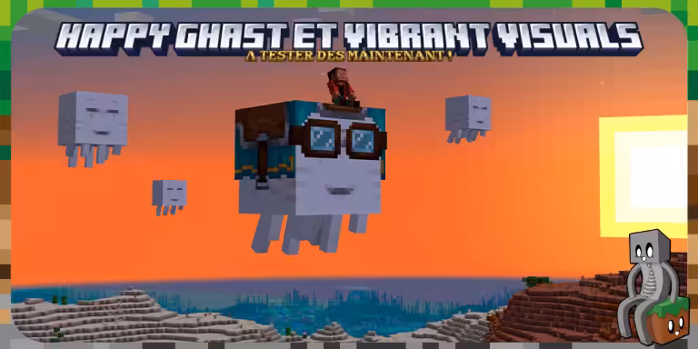 Happy Ghast & Vibrant Visuals