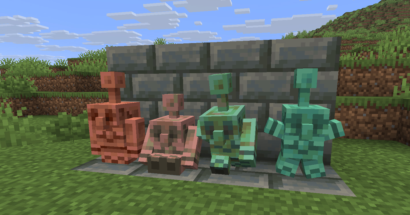 Statue de golem de cuivre 25w31a