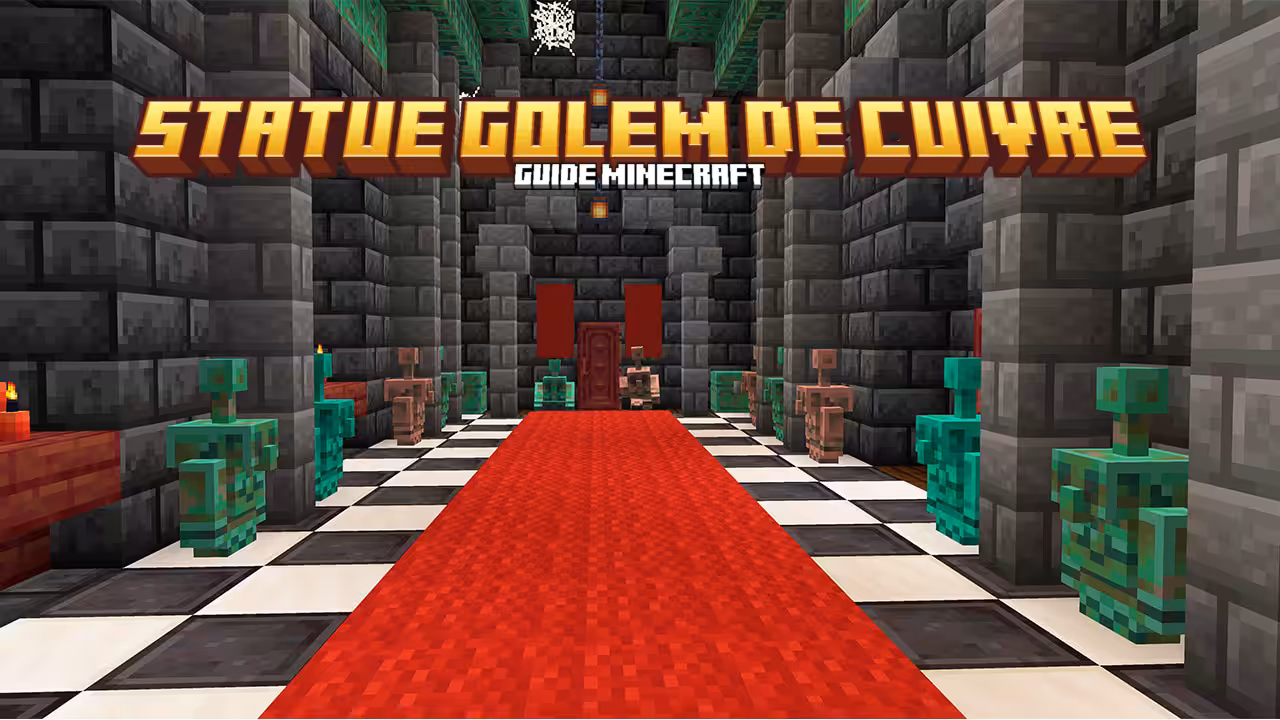 La statue de golem de cuivre - Guide Minecraft Statue golem de cuivre