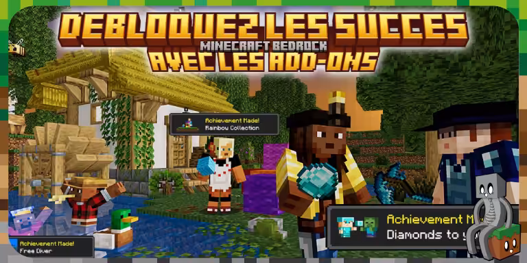 Les succès désormais compatibles avec les add-ons sur Minecraft Bedrock succes-add-ons-minecraft-bedrock