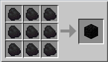 Craft du bloc de charbon
