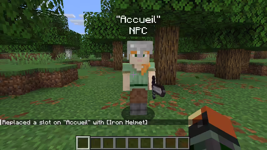 Alex avec le casque en fer