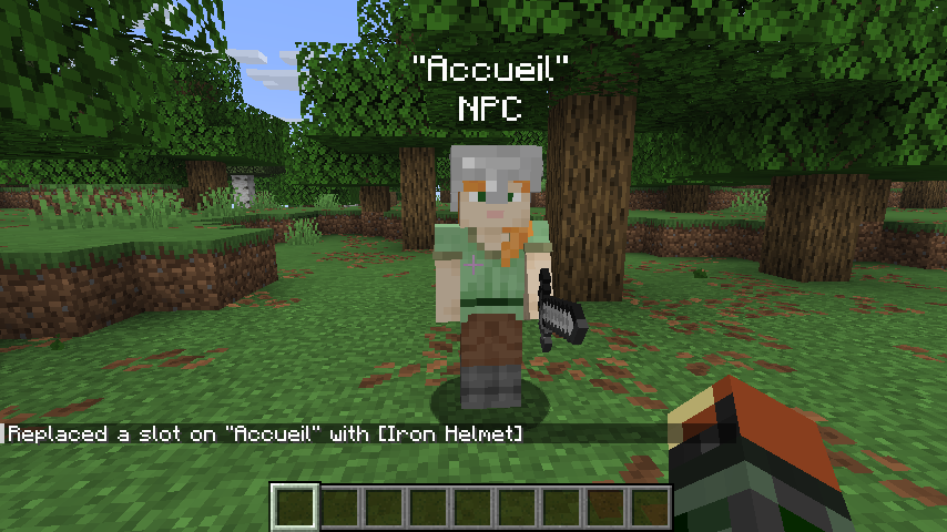 Alex avec le casque en fer