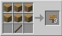 Fabrication de la pancarte dans Minecraft