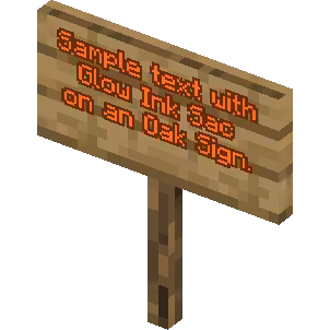 Panneau avec texte luisant