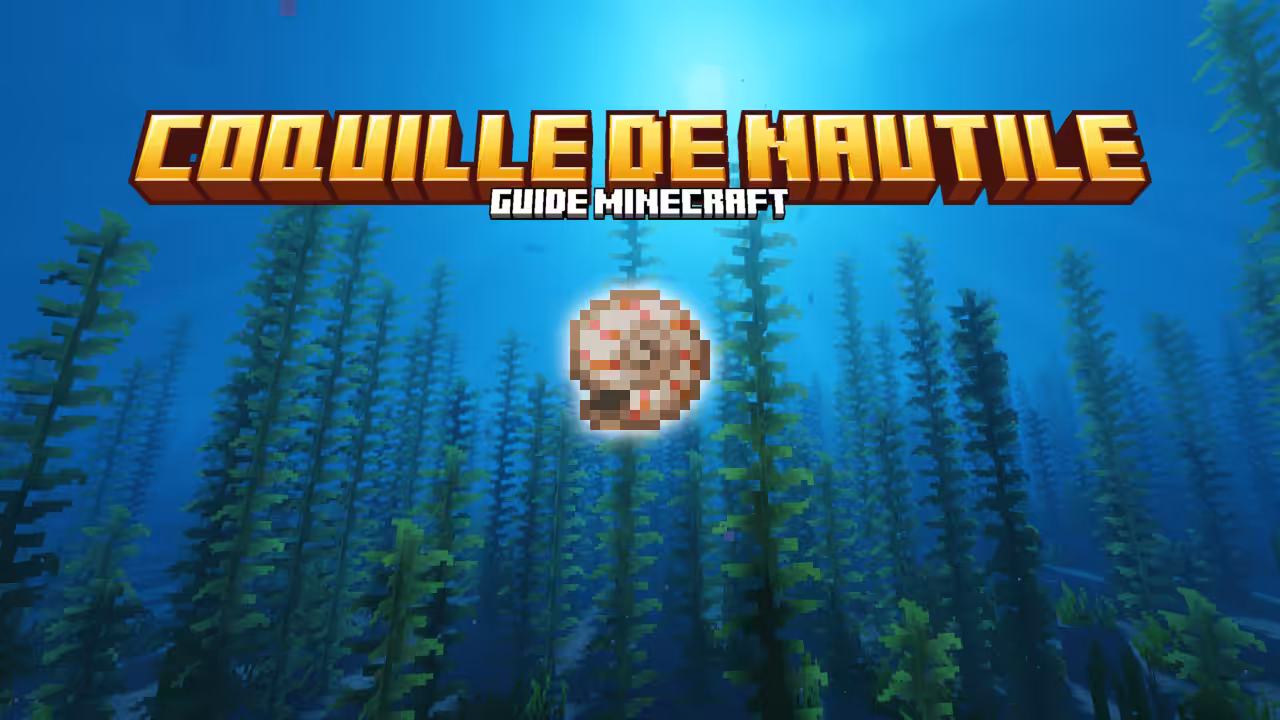 Coquille de nautile dans Minecraft : comment l’obtenir et à quoi elle sert Coquille de Nautile