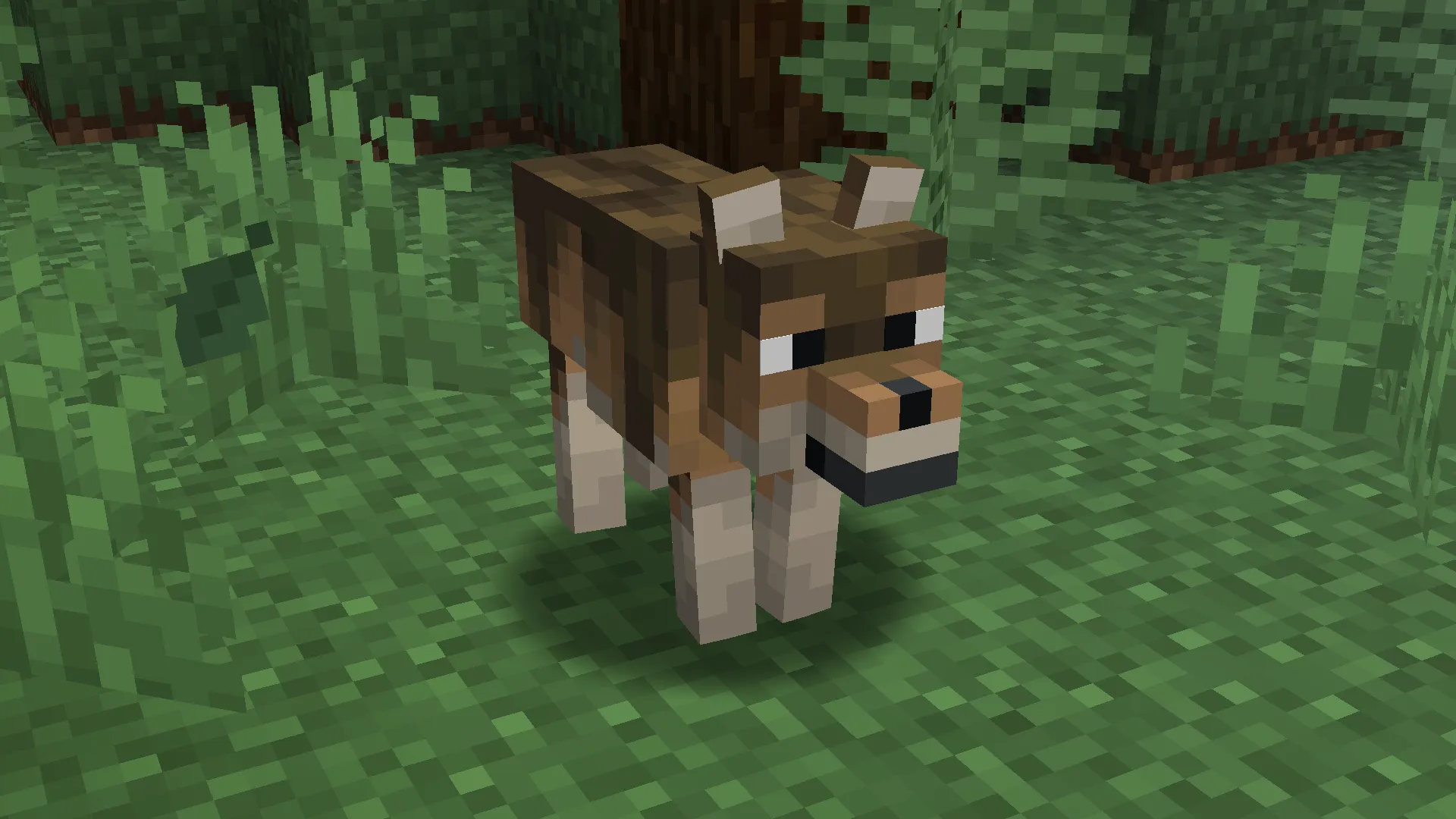 Rendu des ombres d’entités amélioré par le pack Fresh Environment dans Minecraft.