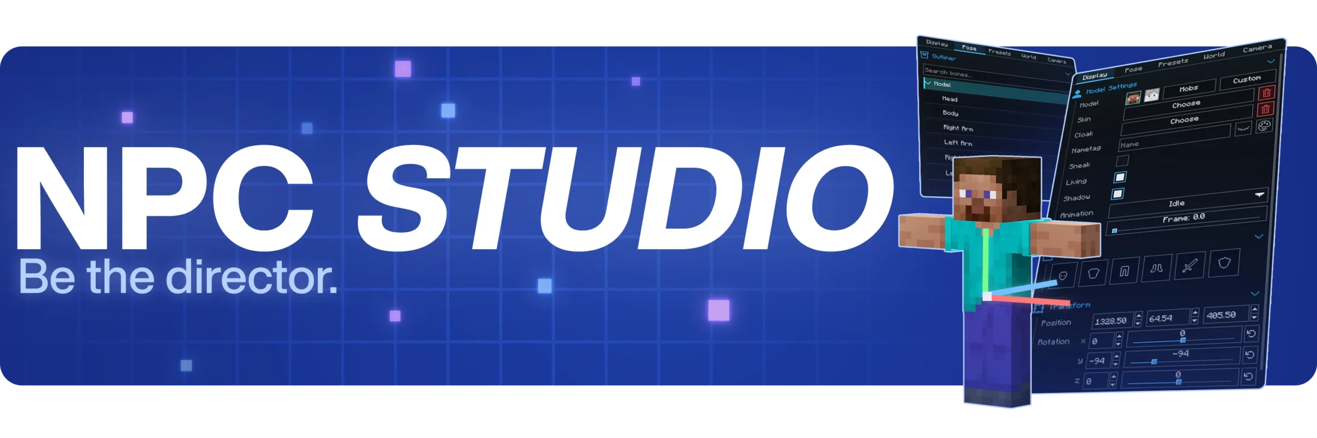 Bannière du mod NPC Studio pour Minecraft