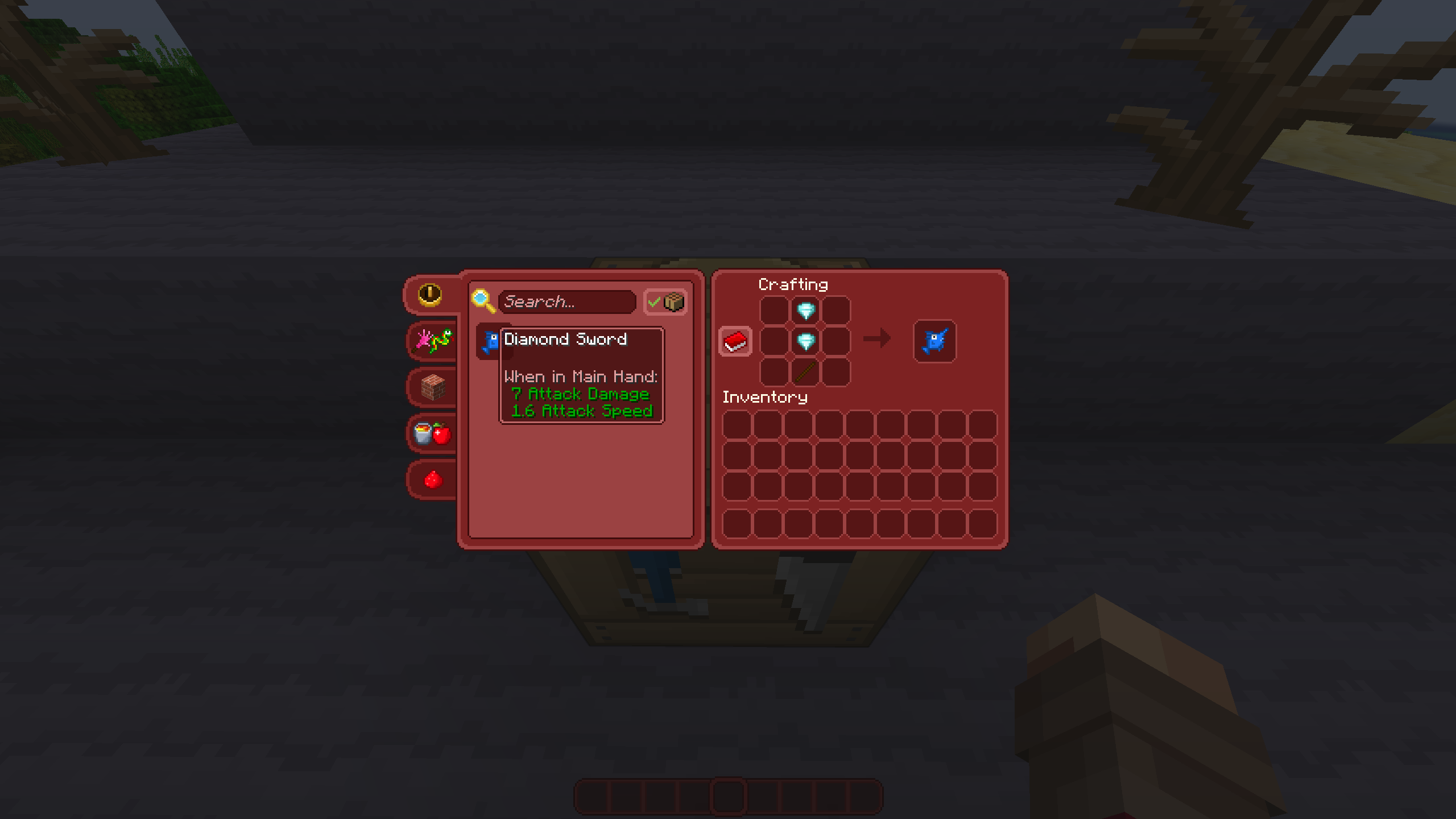 Interface de marchand ambulant avec Cartoon Texture Pack