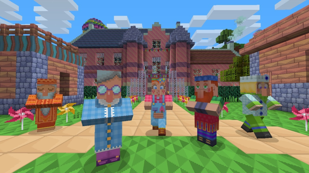 Villageois Minecraft avec vêtements colorés dans Pattern Texture Pack