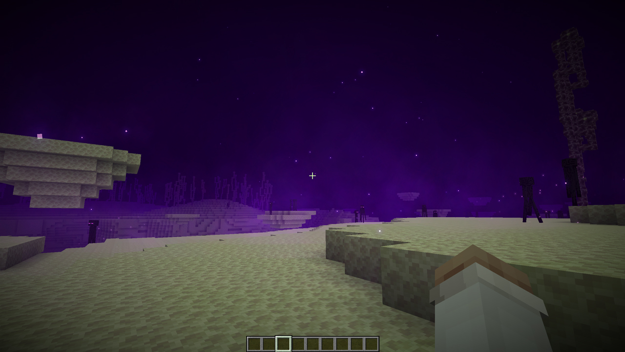 Dimension de l’End dans Minecraft avec Visual Effects+