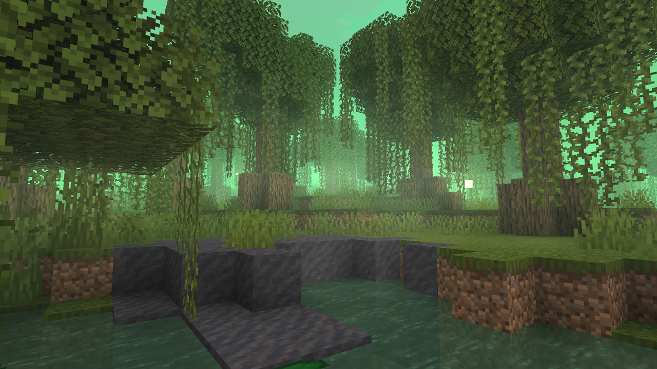Marais dans Minecraft avec brouillard dynamique