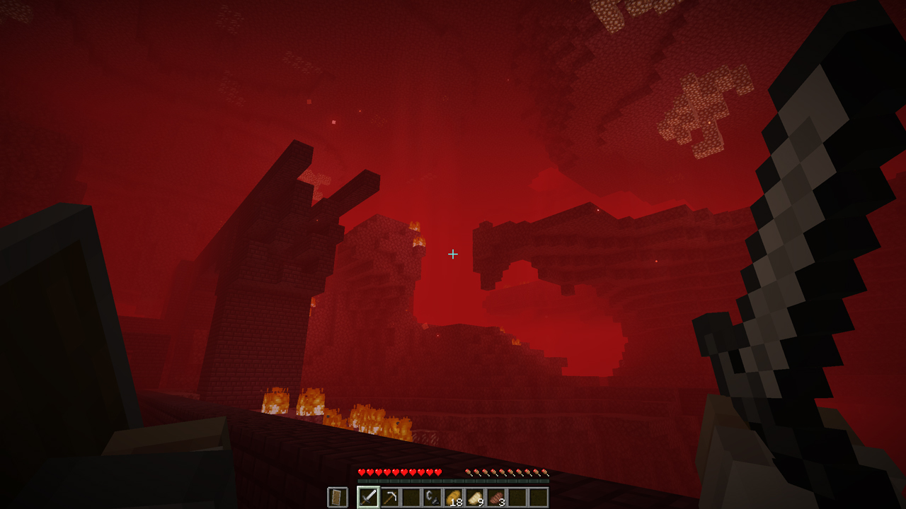 Nether Wastes dans Minecraft avec Visual Effects+
