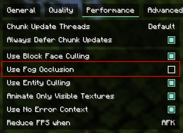 Réglages recommandés pour utiliser Visual Effects+ dans Minecraft