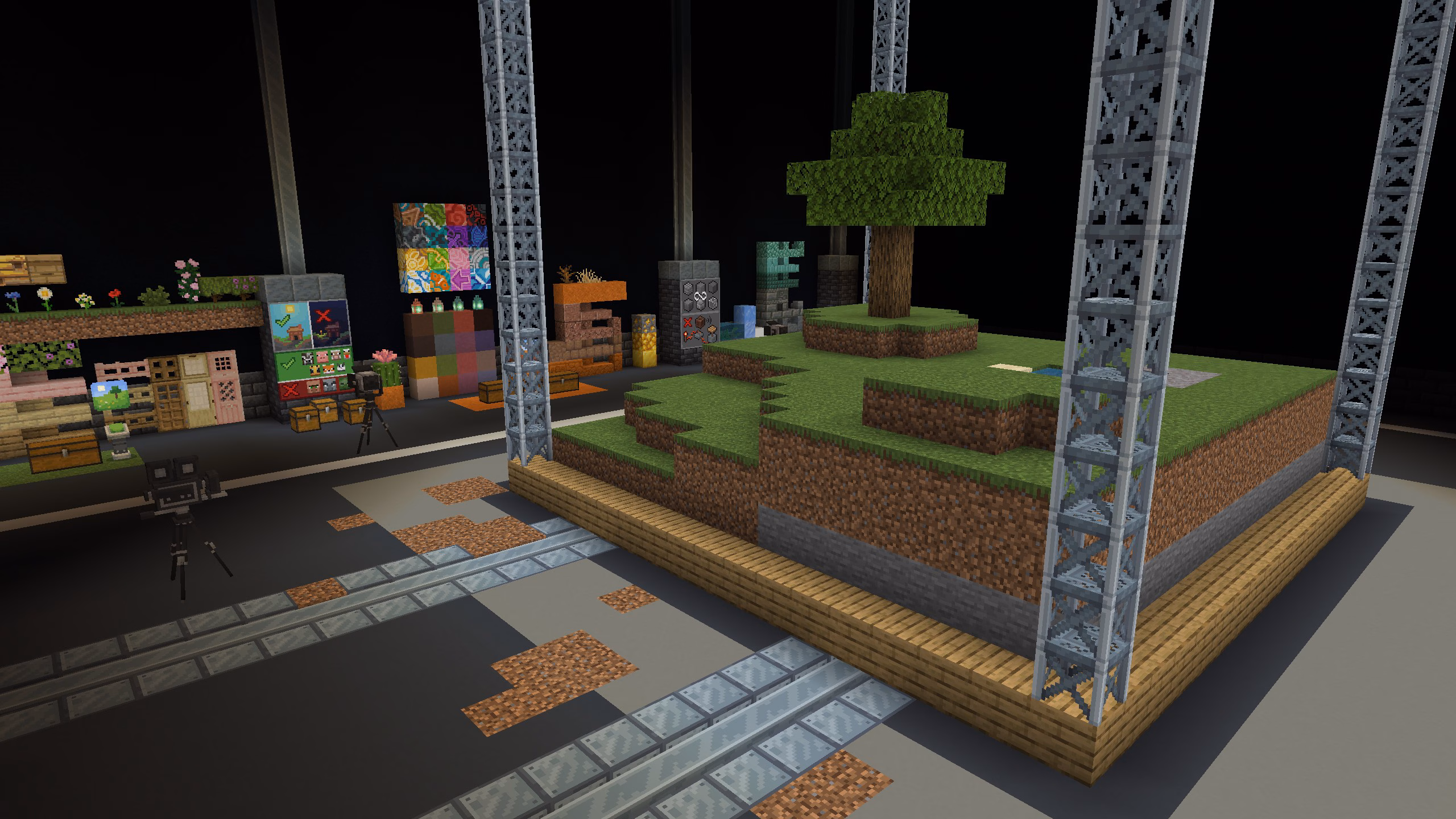 Zone de construction en 16 x 16 x 32 blocs pour le concours Minecraft Movie Build Challenge