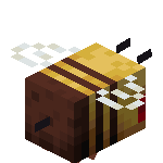 Abeille de Minecraft qui attaque avec son dard.