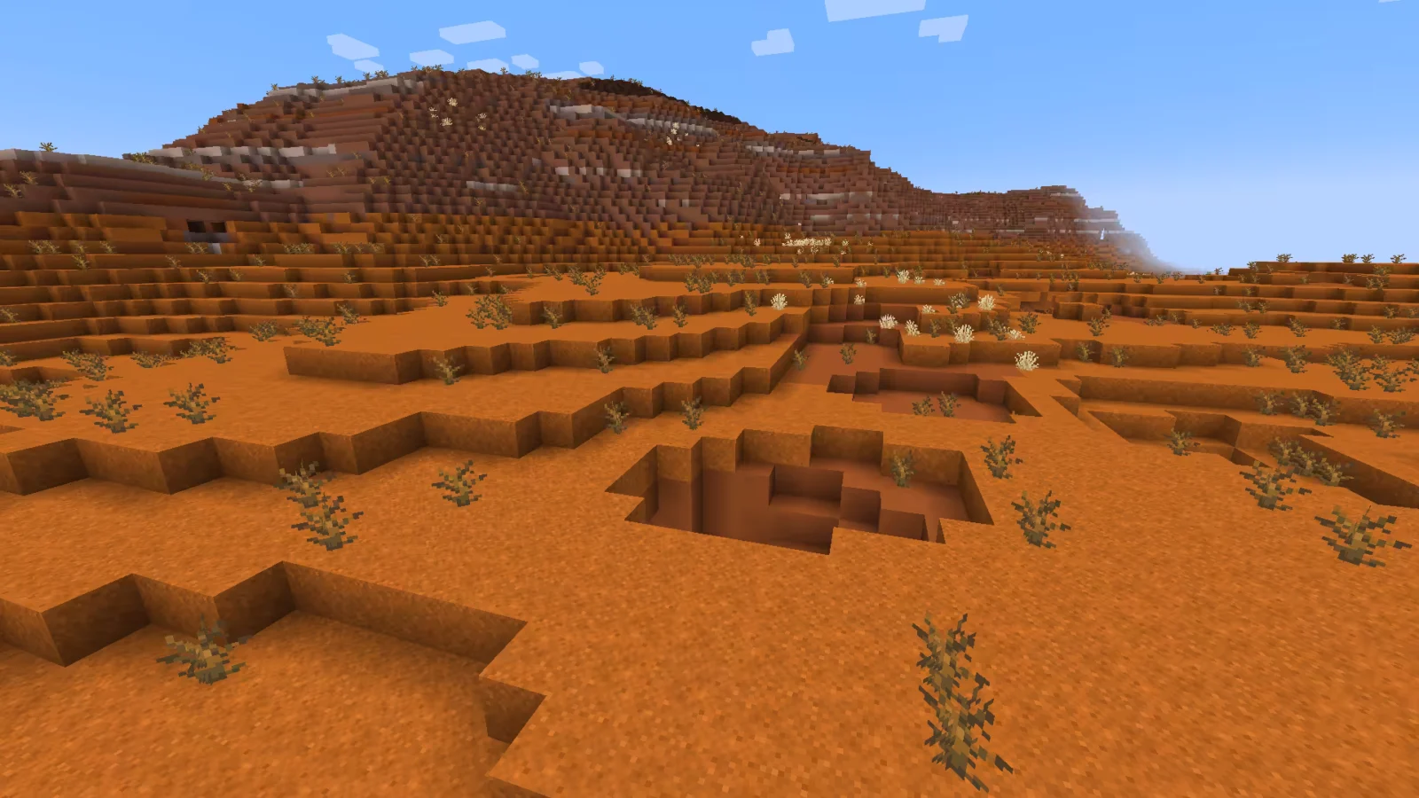 Biome Badlands dans Minecraft.