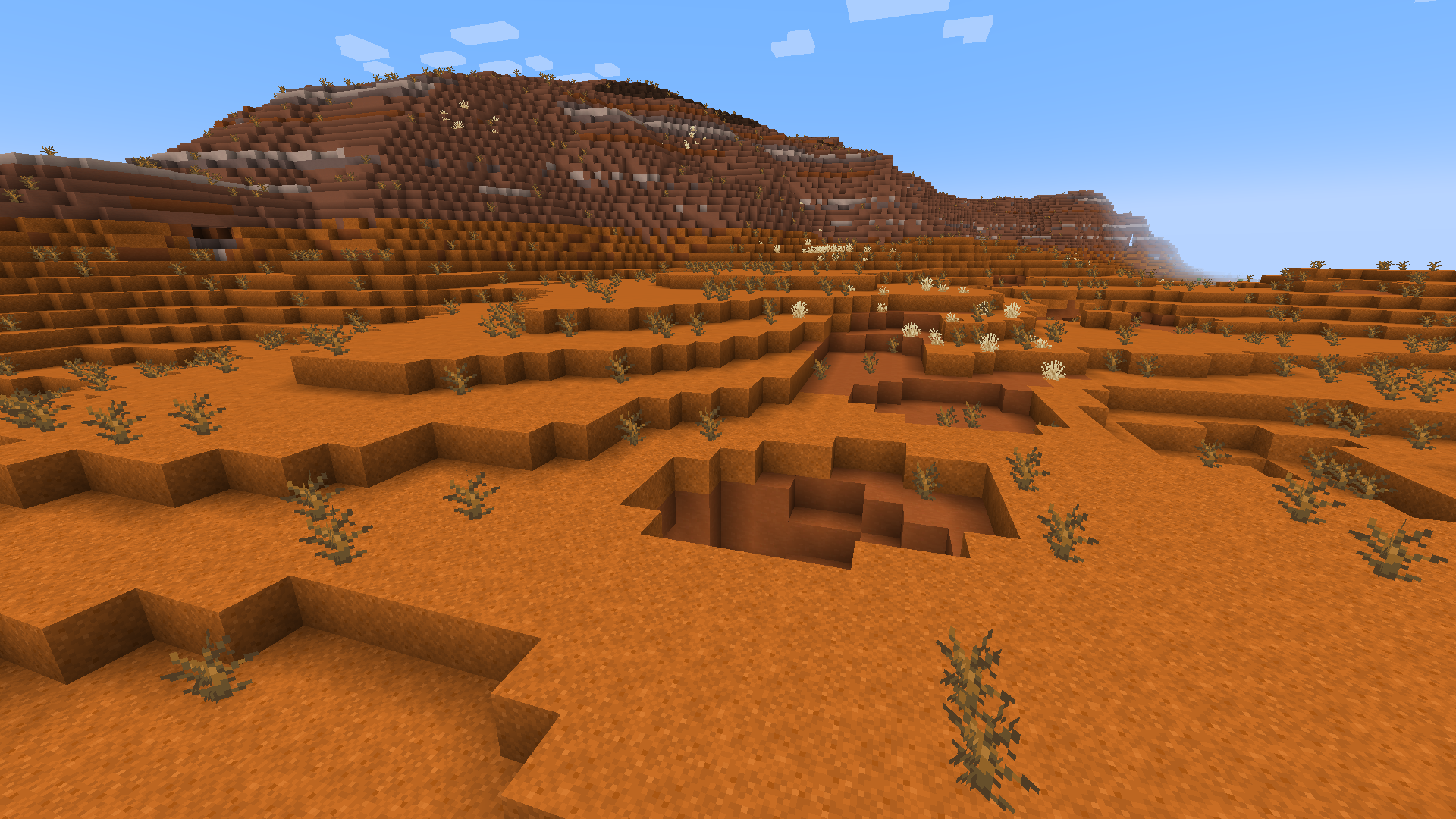 Biome Badlands dans Minecraft.