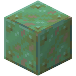 Bloc de cuivre érodé dans Minecraft.