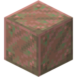 Bloc de cuivre exposé dans Minecraft.