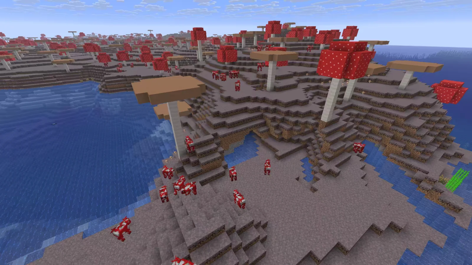 Biome Champs de champignons dans Minecraft.