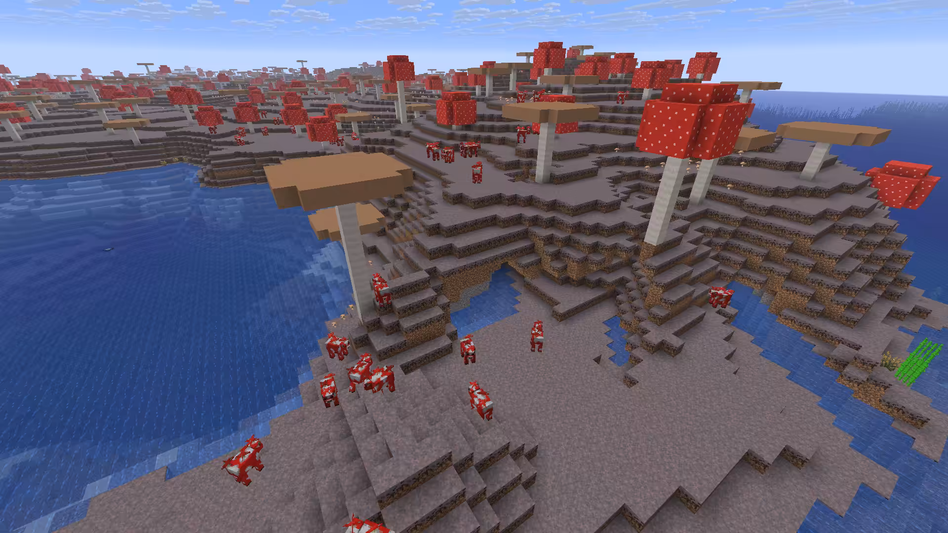 Biome Champs de champignons dans Minecraft.